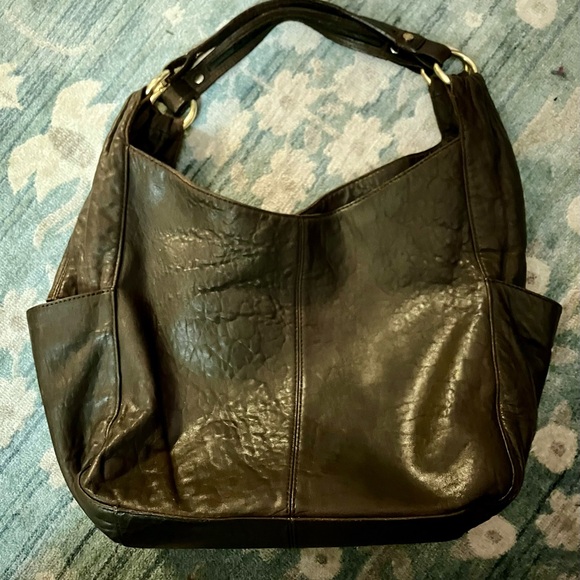 Calvin Klein Dark Brown Leather Tote - Picture 3 of 9